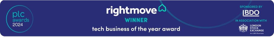Rightmove, winner of the PLC awards 2024 tech business of the year award